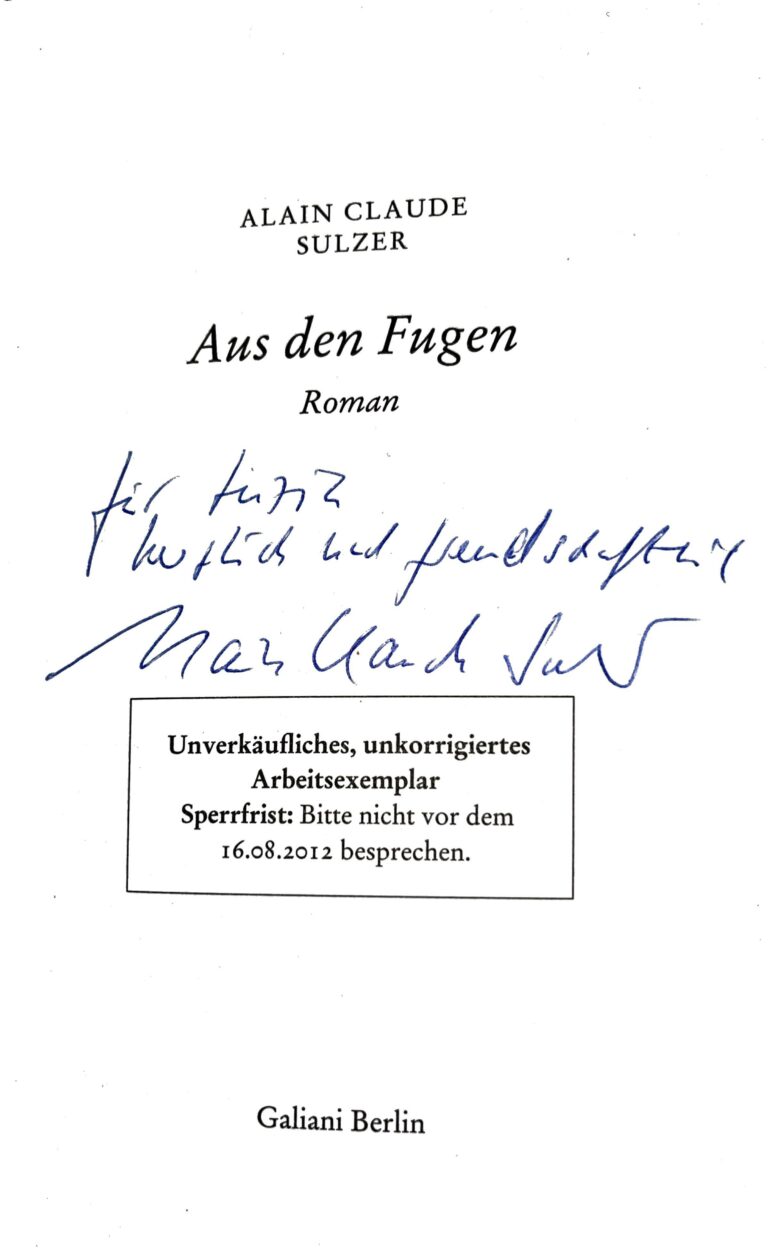 Widmung_Alain Claude Sulzer